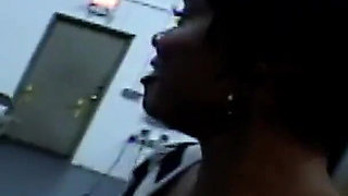 Big tits ebony teen Stacy banged by white guy after party