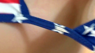 American Bimbo Gets Fucked and Sucks Cock Before 4th of July Pool Party