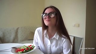 Brunettes Office Foot Fetish Handjob