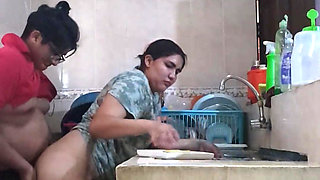Sexy Latina Sex in the Kitchen