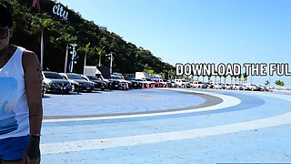 Skateboarding fail of big ass Thai MILF