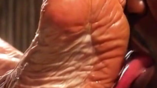 Very Old Granny Feet Oiled & Licked - Intense Sole Worship