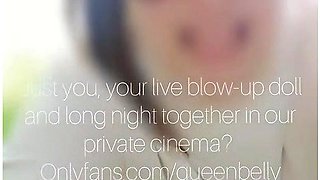 Belly Button And Blow Up Doll - Hose Bracelet In Anal, Deform Belly Inflation In Nature