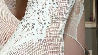 Cute Blonde Doing Body Tour