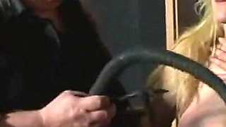 Humiliating hanging out and dildo penetrated