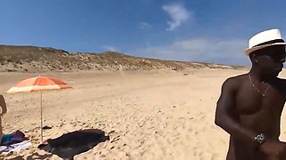 Double-Penetrated Hotwife MILF Beach Threesome