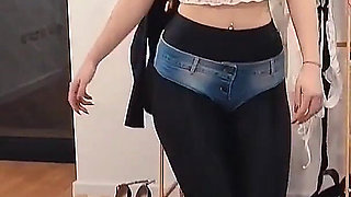 Teasing Parade Beautiful Model Showing Amazing Ass