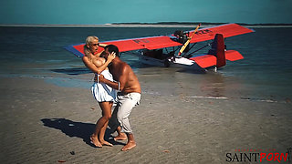 Caylian Curtis Fucks a Pilot on a Secluded Island Beach