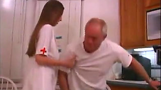 Older guy fucks horny nurse