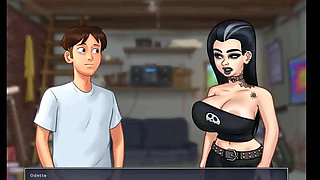 Summertime saga: his new roommate is a hot MILF with big boobs ep 124