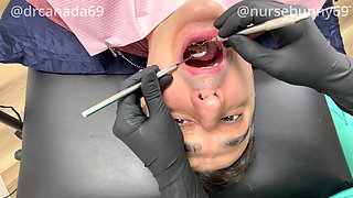 Nurse Bunny Checks Dr. Canada's Teeth Multi Angle