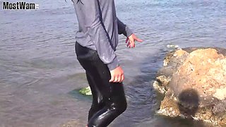 Wet Workout at the Beach