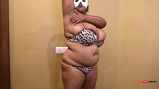 Hot_mirchi Gets Big Naturals Tits and Fat Ass Oiled up and Ready for Rough Fuck