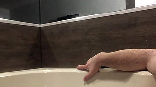 Flab fun in a jacuzzi! Slim n sexy Rachel Wriggler has slippy sliding soapy fun with a big chubby bear