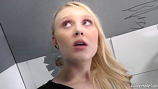Lily Gloryhole Slut Devours Massive Ebony Cock