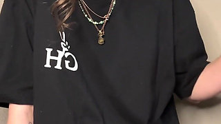 Smoking in Fishnets, Teasing You with a Peek of My Pussy