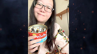 Smoking Asian MILF Stacking My Cigarette Tower + Impromptu Striptease