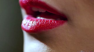 Lesbians making out in fetish scene
