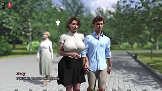 Unexpected View of Naughty MILF Teacher with Big Tits - 3D Animation Fuck in Park