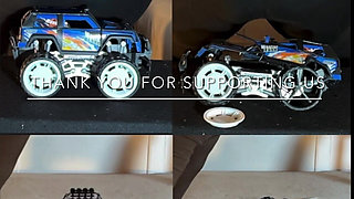 Plastic Toy Car Got Crushed by Lucys Fat Ass!