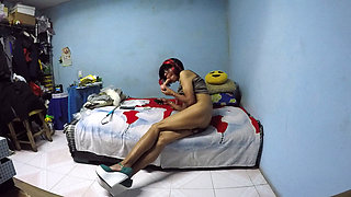 Joselynne Crossdresser With Buttplug And High Heels Suck Dildo Final Part