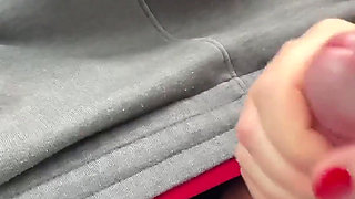 Sloppy Handjob in a Car in Supermarket Parking Lot