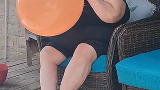 Big Beauty Nurse Vicki Has a Request to Blow up a Huge Balloon