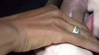 Sloppy Wet Double Blowjob with Hot Brunette