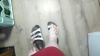 Worn-out Birkenstock Shoes