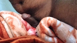 Ejaculation by rubbing in a blanket