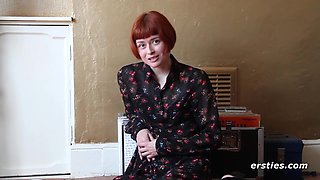 Hot Redhead Films Her First Solo Video