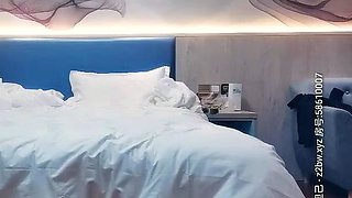 Cute amateur asian web cam girl playing with her toy