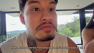 I give my boyfriend an anal douche and it's my stepbrother who fills my ass with cum - Iris Rodriguez & Danner Mendez