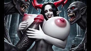 Hot demon titsjobs (Ai animation)