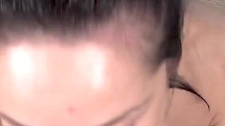 Sexy milf Crystal Rush POV deepthroat blowjob and cum swallow