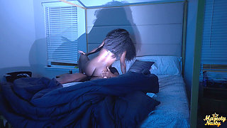 Ebony Fucks Stepdad While Mom Is Gone