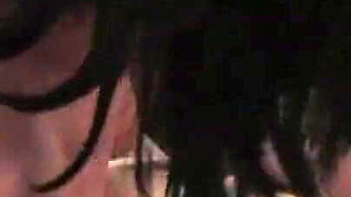 Brunette chick exploring various positions