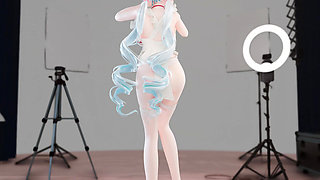 Radiant Rainbow a Erotic White Silk Maid Super Large Huge Breasts Succubus Pattern