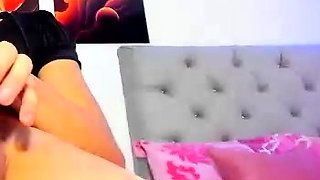 Big Tits Tranny Strokes her Big Cock