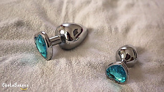 First time I try 3 size butt plug - anal plug