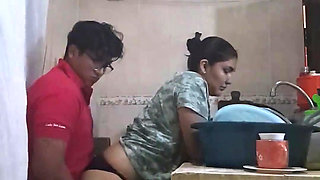 In the Kitchen with My Employee Fucking