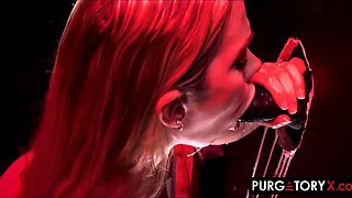 Cuck Watches His Wife Working in The Gloryhole, Then She Helps Him, Too