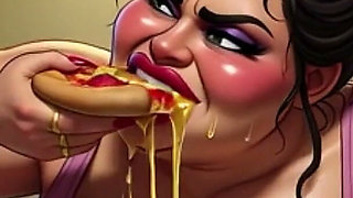 Horny Pregnant BBW Smoking & Pissing - Massive Belly Pee on Floor