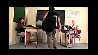 Threesomes with Young College Girl Fuck with Old Professors