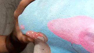 My husband is addicted to sucking my big natural tits and hard nipples that's why he does it all week
