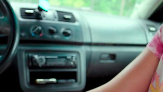 Car Handjob & Cleanup with Paper Towels