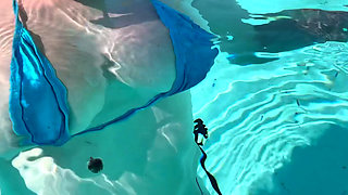 Artemisia Love Sexy Big Boobs Underwater Fetish at the Pool Outdoor