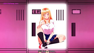 Anime college babe gets panties pulled by strict teacher