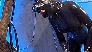 Breathplay Where a Slave Has to Drink His Mistress's Watter.