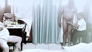 Grandma Masturbates While Watching My Stepsister Suck My Cock